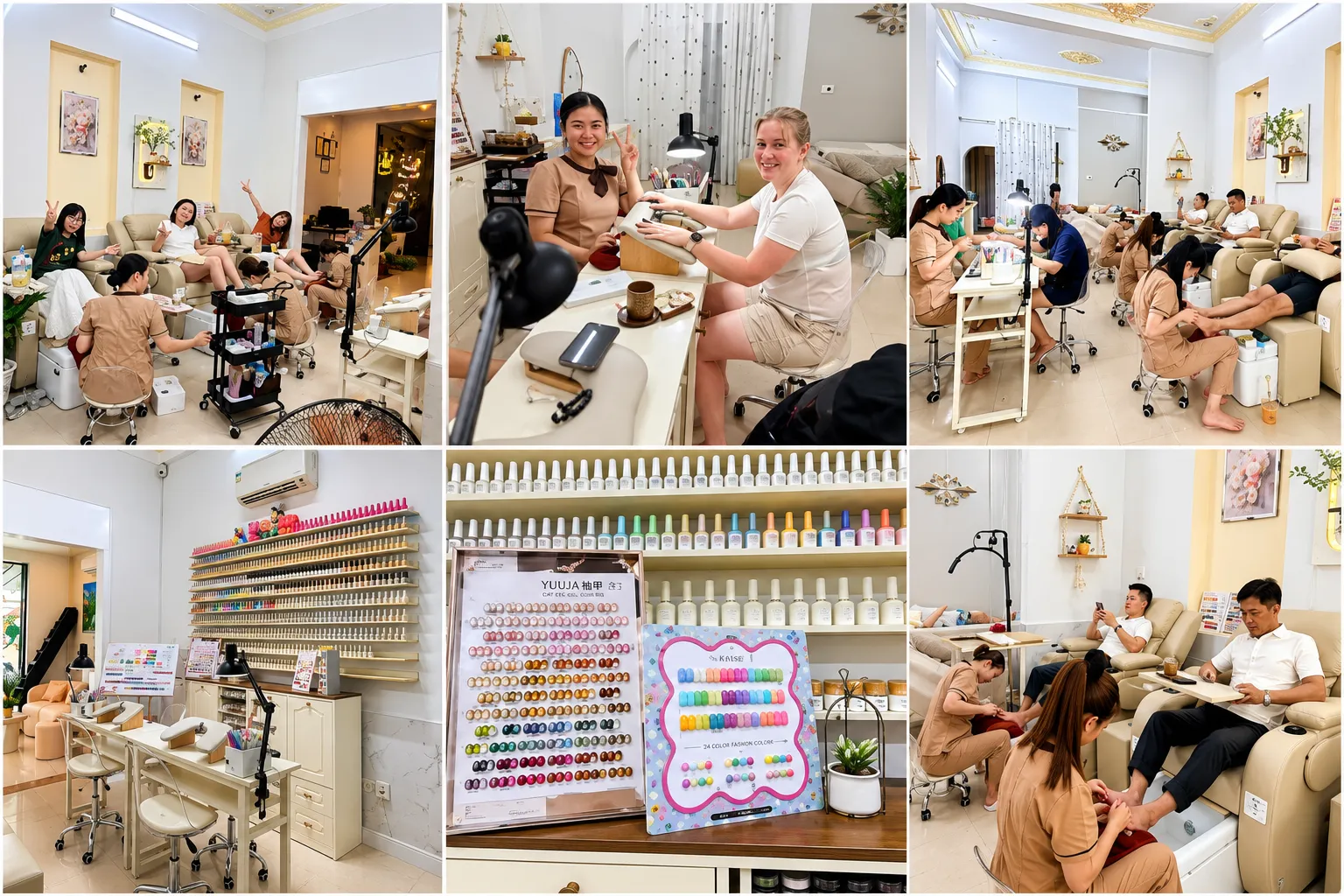 Khách hàng làm nail tại Rose 01